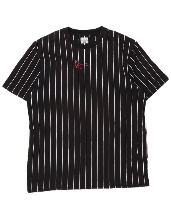 T-shirt grafica da uomo Karl Kani Top 2XL cotone a righe nere
