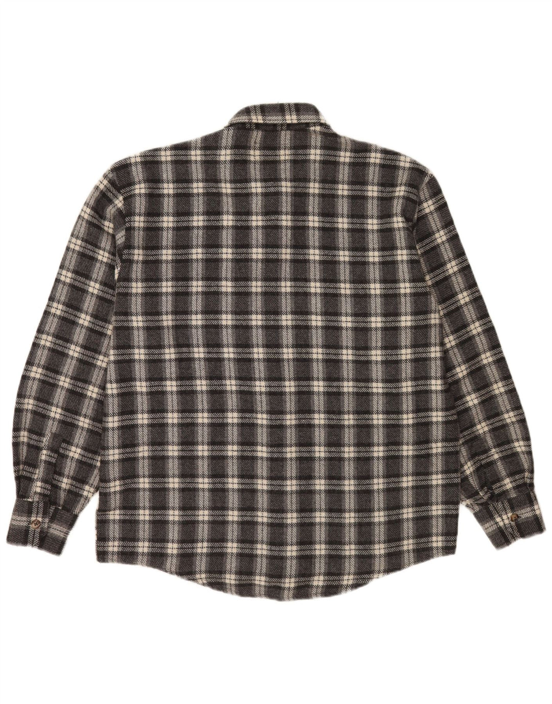 Camicia da uomo in flanella del progetto europeo Grande acrilico a quadri grigi