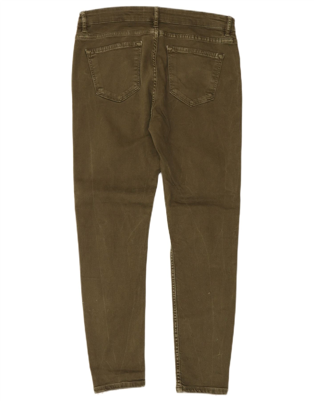 Jeans slim da donna Zara EU 40 medio W30 L27 color block kaki