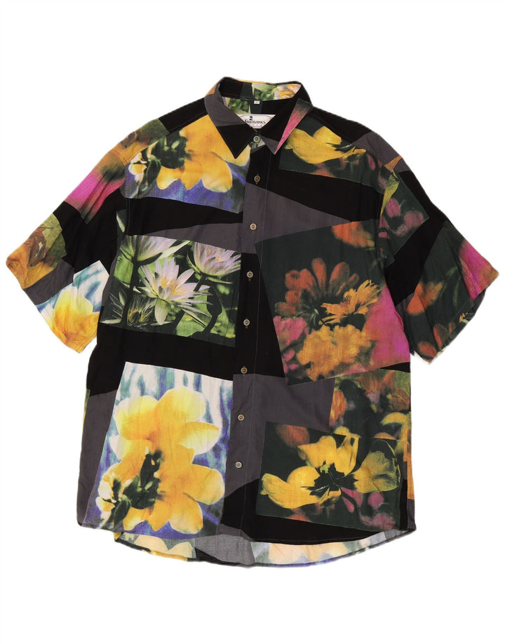 Camicia a maniche corte da uomo Fairbanks taglia 42 grande patchwork multicolore