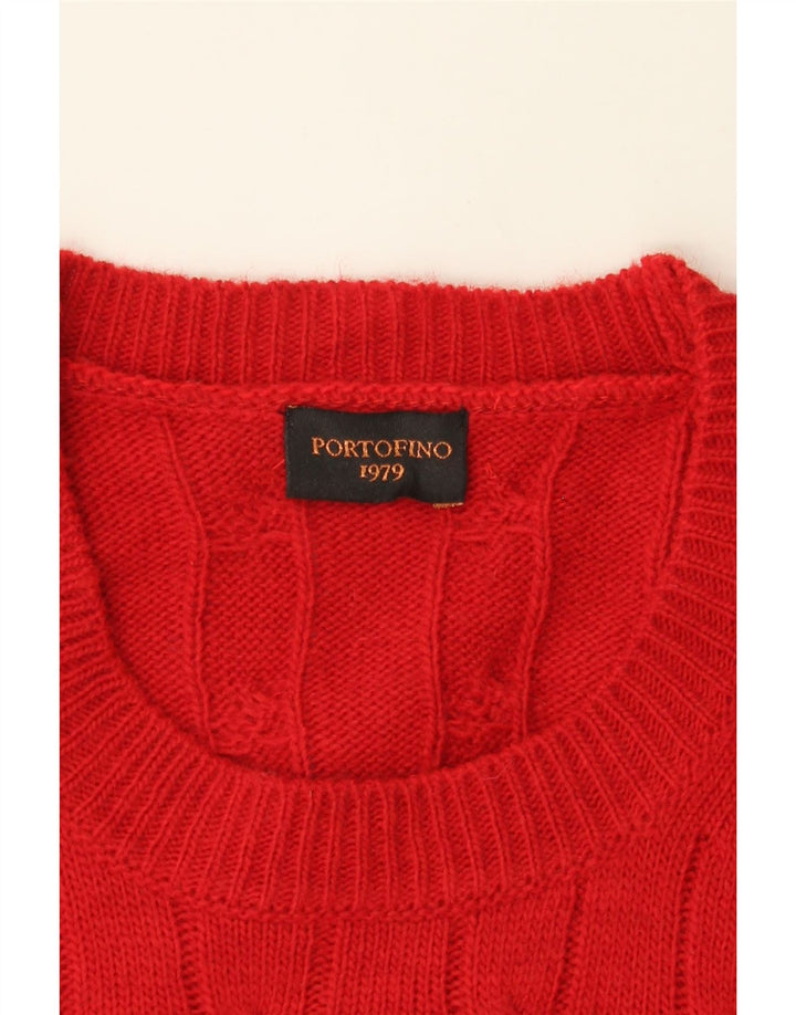 VINTAGE Mens Crew Neck Jumper Sweater XL Red Acrylic Vintage Vintage and Second-Hand Vintage from Messina Hembry 