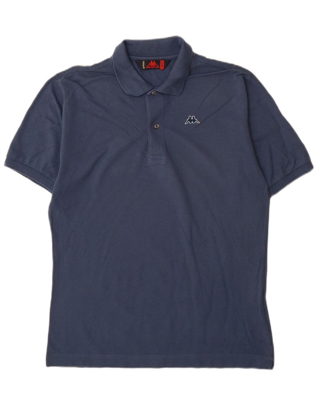 Polo Kappa Uomo Media Cotone Blu Navy