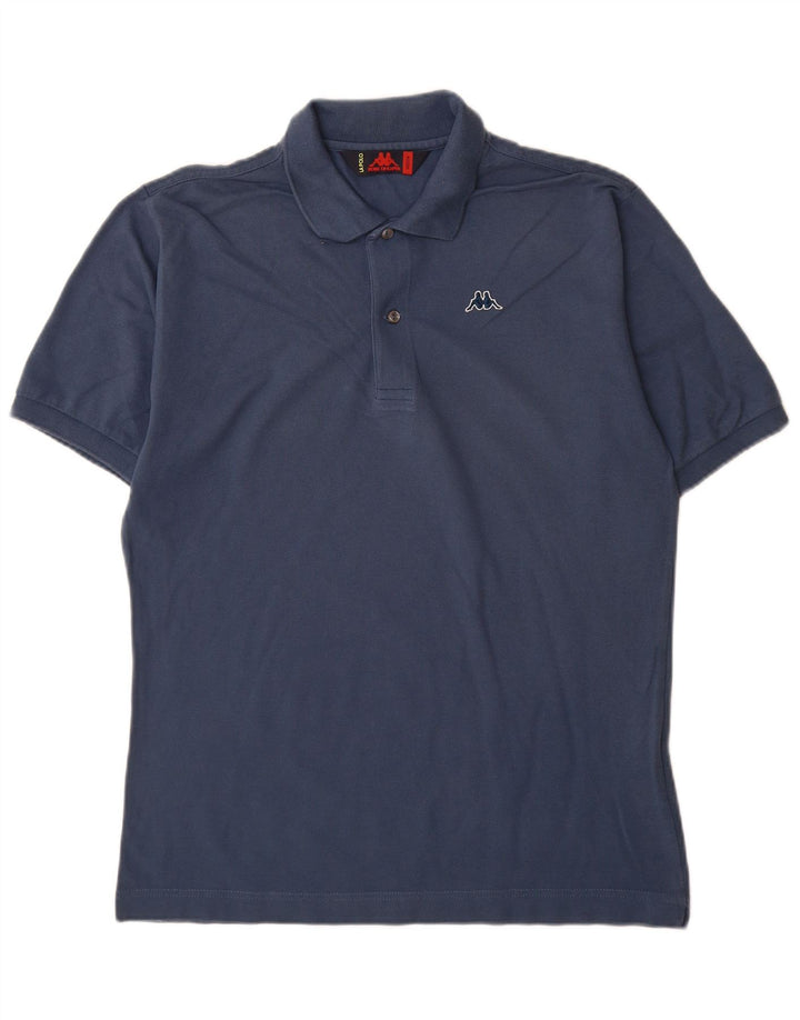 Polo Kappa Uomo Media Cotone Blu Navy