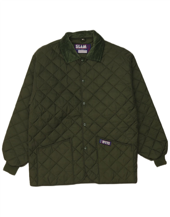 Giacca trapuntata da uomo Slam UK 38 Nylon verde medio