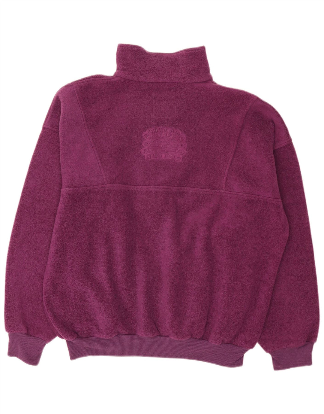 Giacca in pile oversize da donna vintage UK 16 grande viola