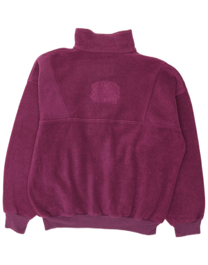 Giacca in pile oversize da donna vintage UK 16 grande viola
