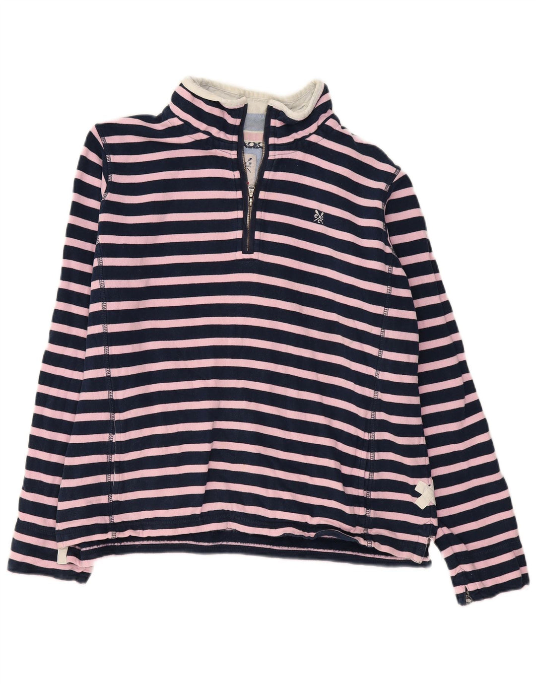 Crew Clothing Felpa da donna Maglione UK 16 Large Navy Blue Striped