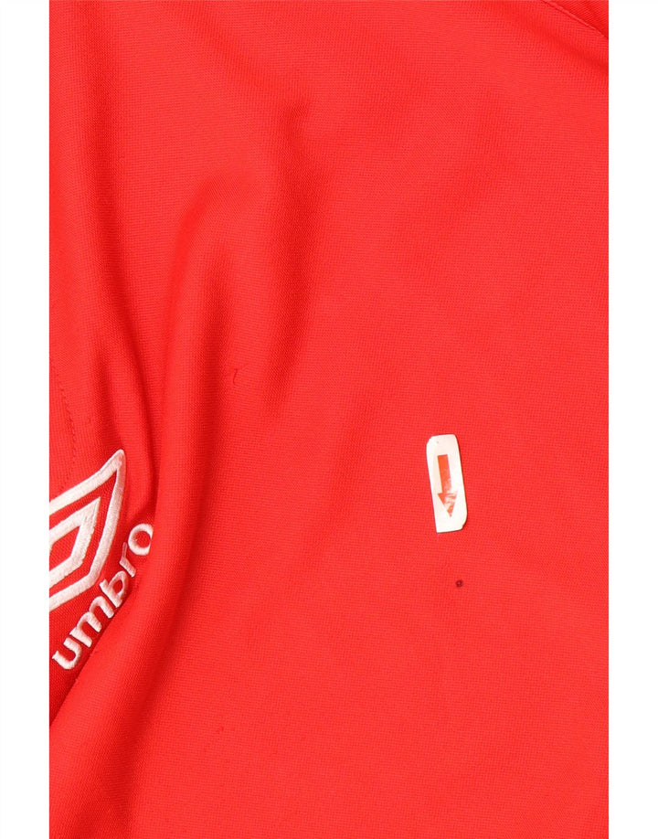 Felpa Umbro da uomo con zip e collo maglione XL rosso poliestere