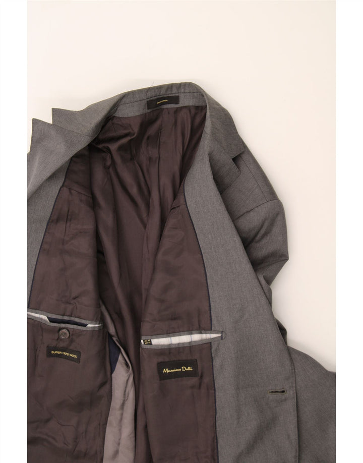 MASSIMO DUTTI Mens 2 Button Blazer Jacket US 42 Large Grey Wool Vintage Massimo Dutti and Second-Hand Massimo Dutti from Messina Hembry 