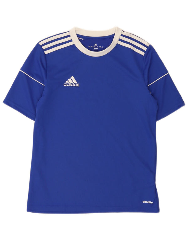 Maglietta Adidas Climalite da ragazzo, 13-14 anni, in poliestere blu