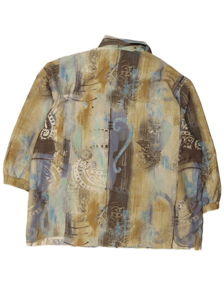 Soprabito oversize da donna vintage IT 50 XL Poliestere Paisley multicolore