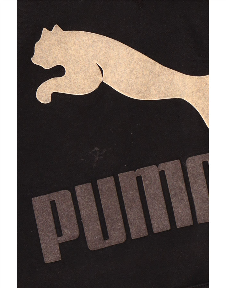 Felpa con cappuccio grafica da uomo PUMA media cotone nero sportivo