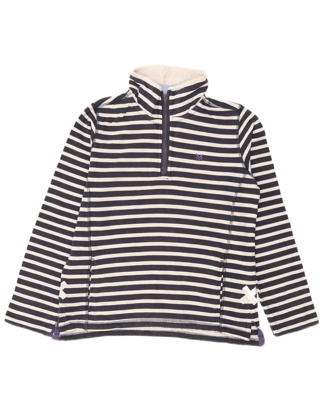 Crew Clothing Felpa da donna vestibilità ampia maglione UK 10 piccolo blu nautico