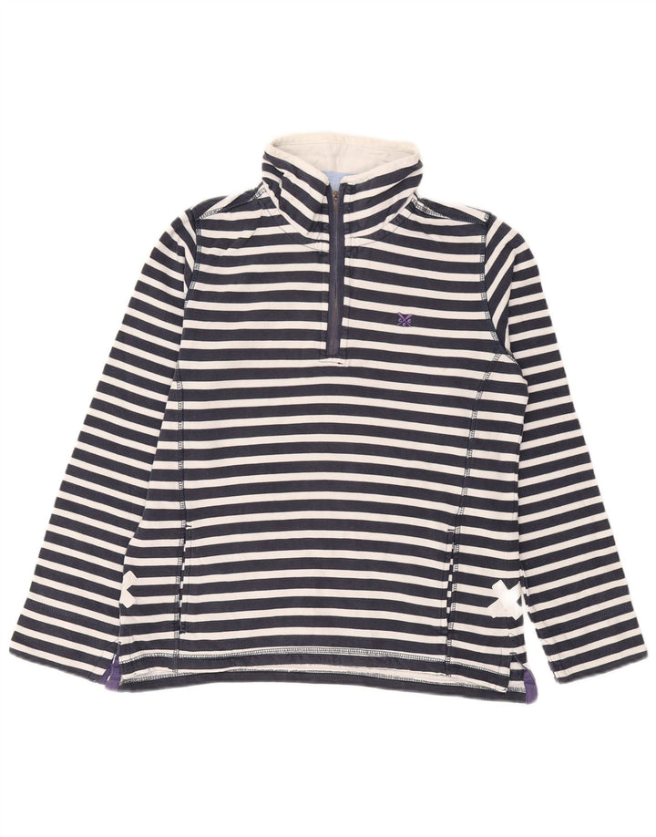 Crew Clothing Felpa da donna vestibilità ampia maglione UK 10 piccolo blu nautico