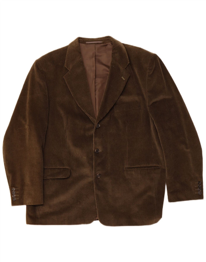 Canda Giacca da uomo in velluto a coste a 3 bottoni UK 58 4XL Cotone verde