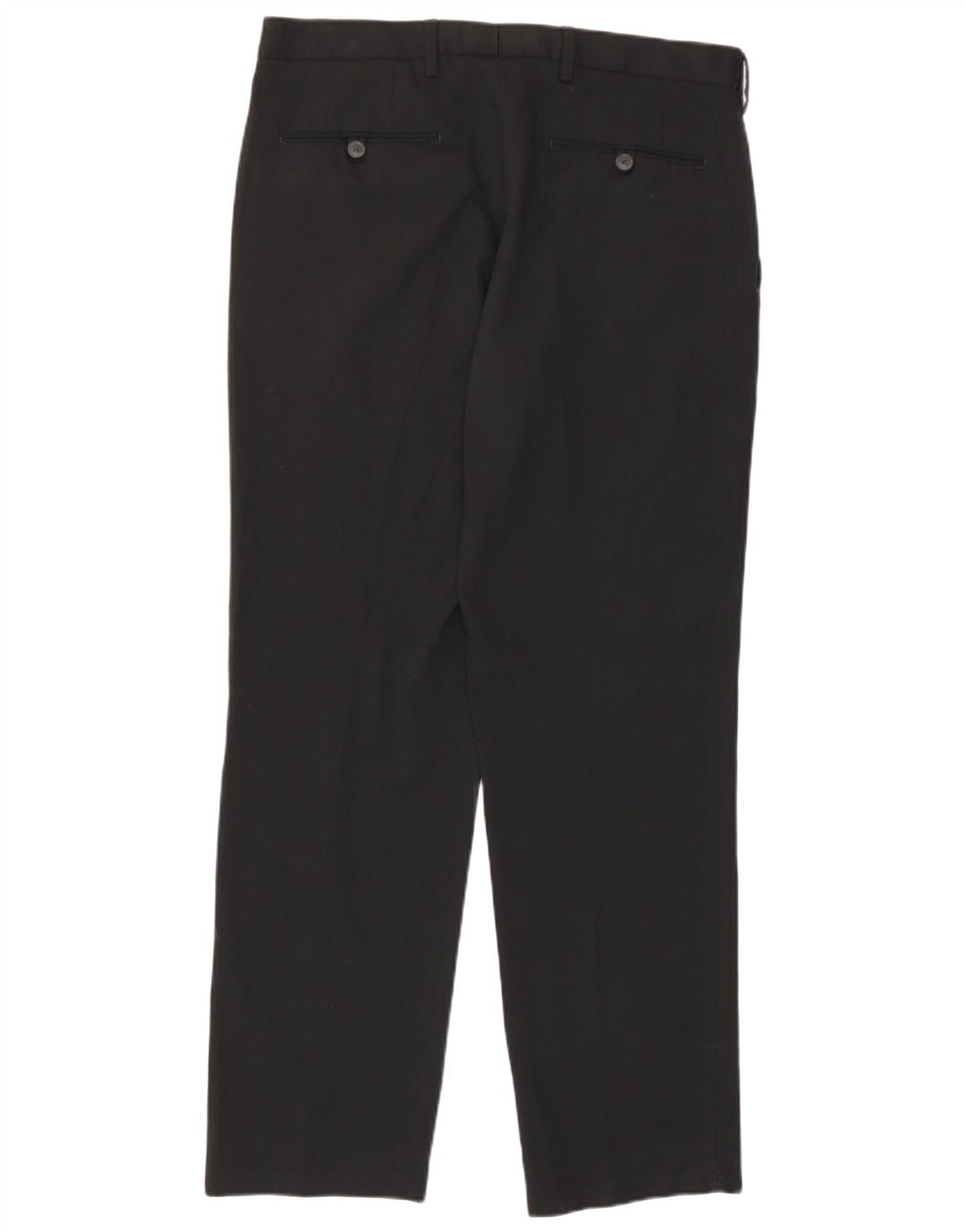 Pantaloni casual vestibilità regolare da uomo Marks & Spencer W34 L31 poliestere nero