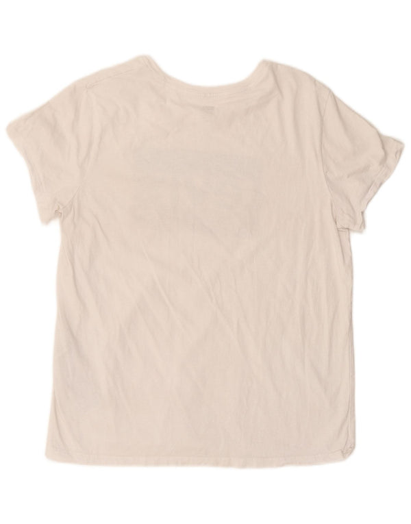 Levi's Womens Graphic T-Shirt Top UK 18 XL White Cotton