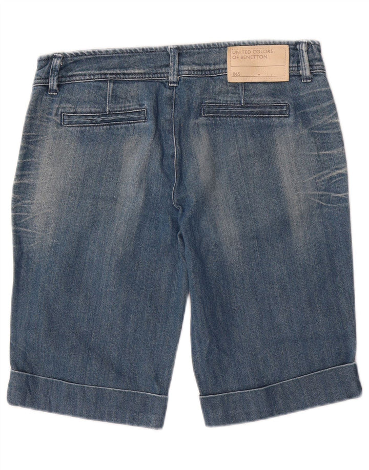 Pantaloncini di jeans da donna BENETTON IT 44 medi W32 Blu