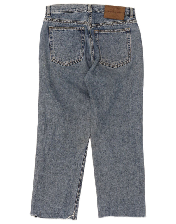 Jeans cropped da donna Calvin Klein W29 L24 cotone blu