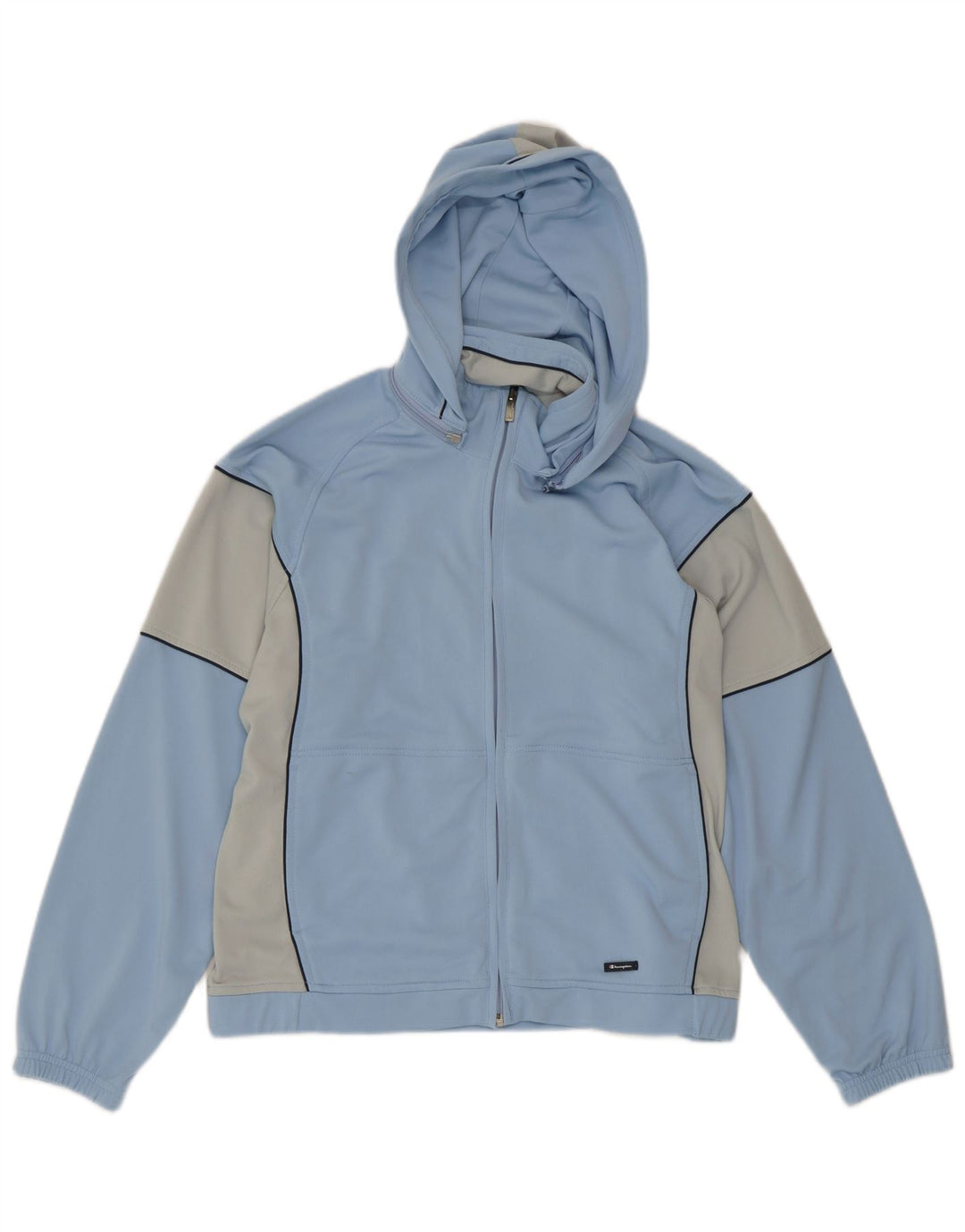 Giacca da tuta da uomo con cappuccio Champion, poliestere color block blu medio
