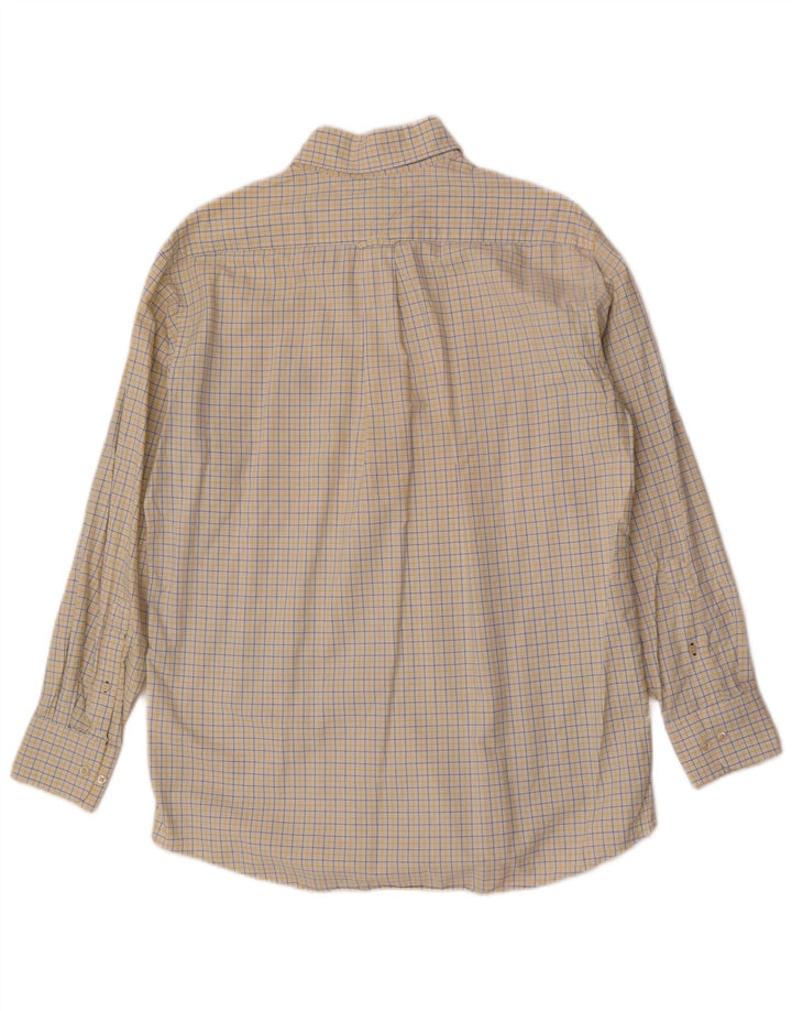 Camicia da uomo vestibilità regolare Tommy Hilfiger taglia 15 1/2 medio giallo a quadri