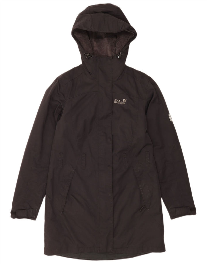 Giacca a vento oversize con cappuccio da donna Jack Wolfskin UK 10 piccolo nero