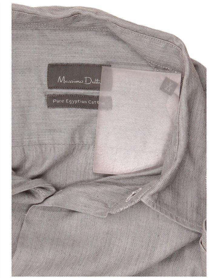 Camicia da uomo Massimo Dutti taglia 44 XL cotone grigio