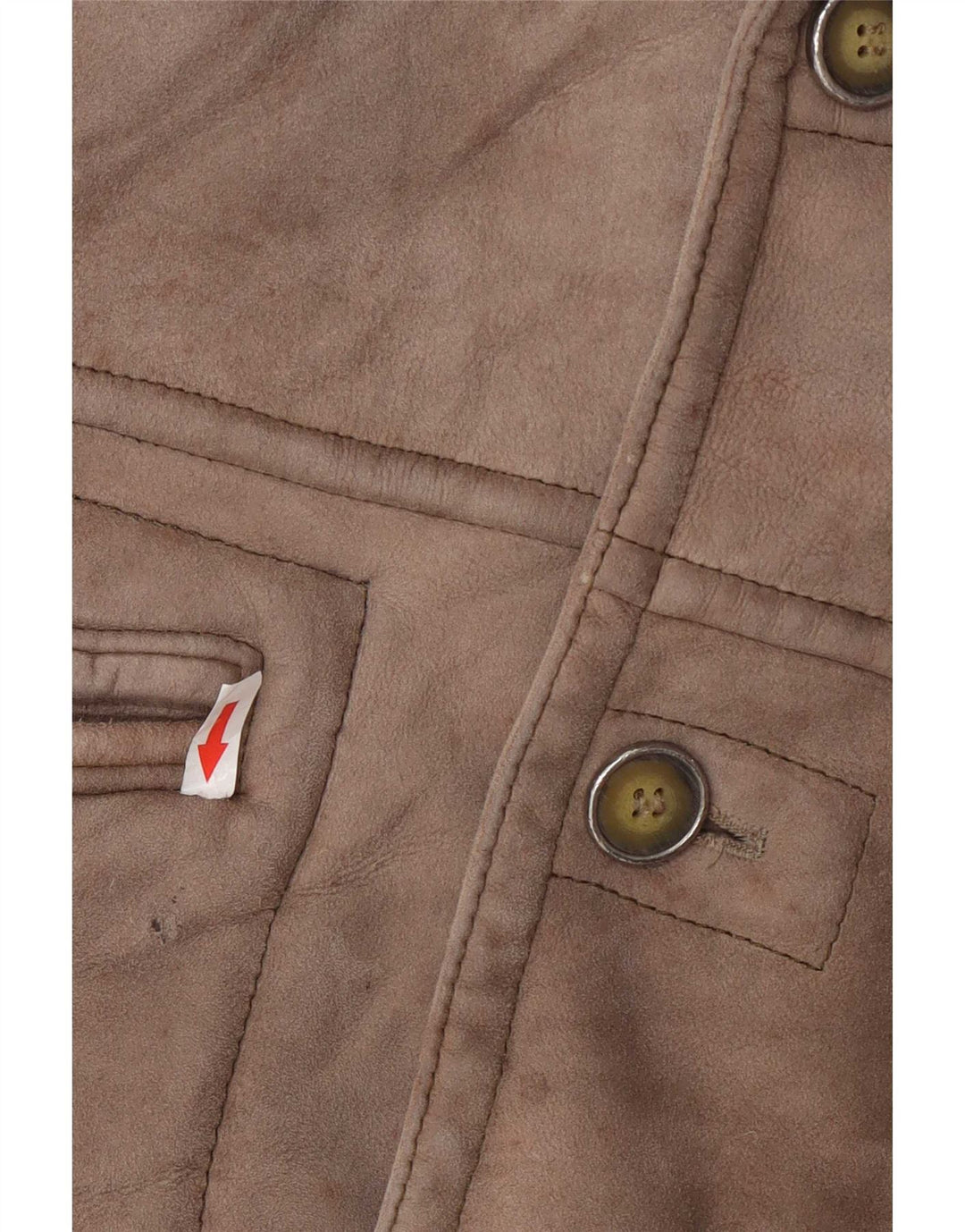 Emme Cappotto in shearling da uomo UK 36 Small Grey Colourblock
