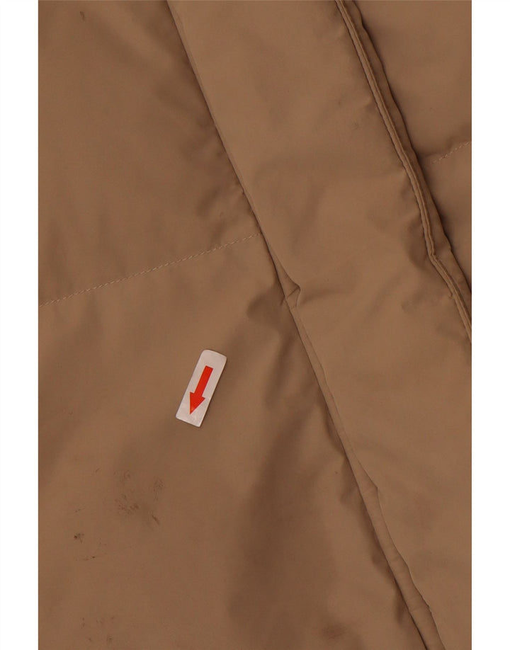 Giacca imbottita oversize con cappuccio da donna Massimo Dutti UK 6 XS Poliestere beige