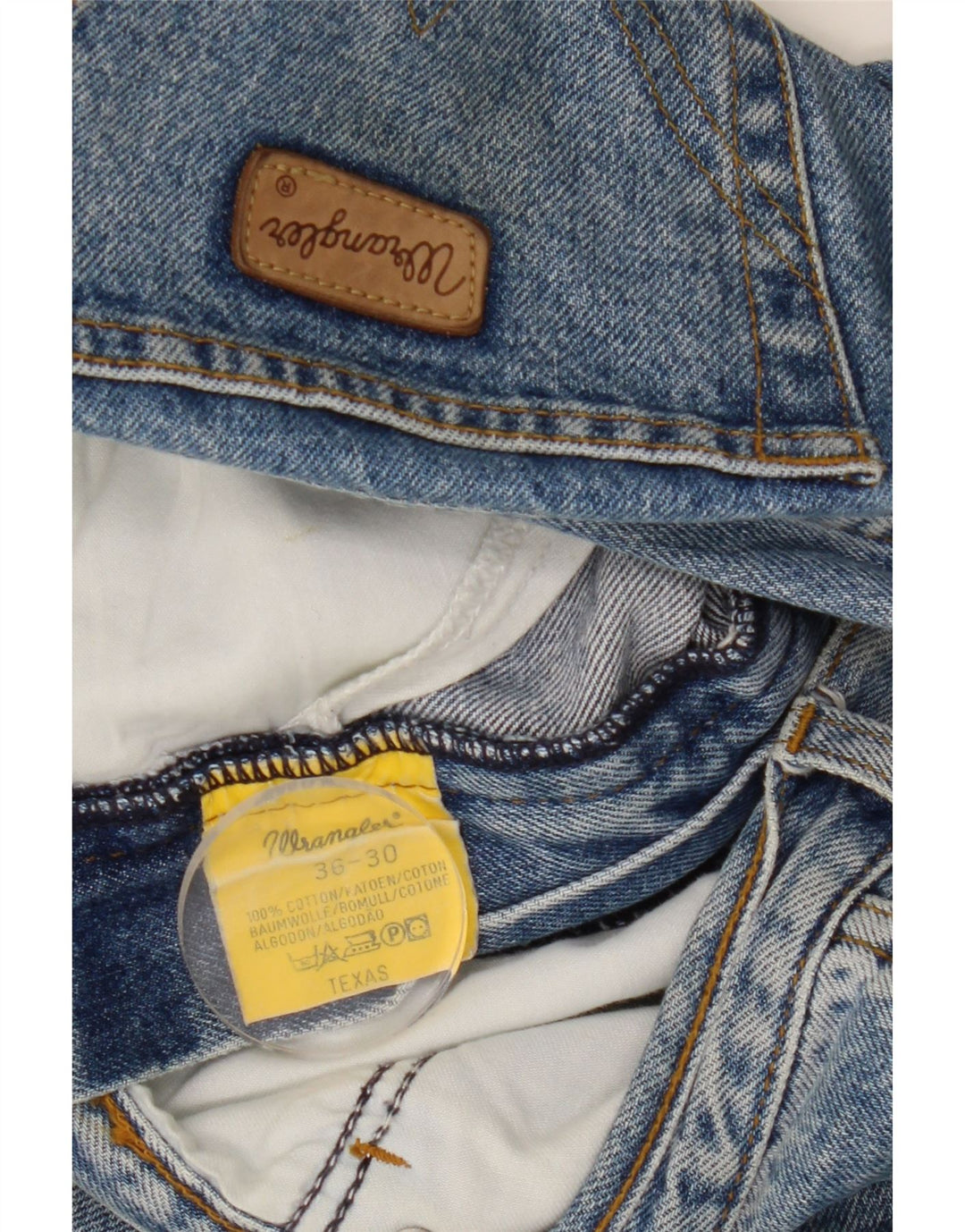 Jeans dritti da uomo Wrangler Texas W36 L30 cotone blu