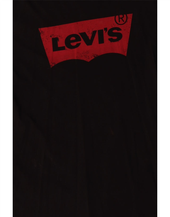 T-shirt grafica da uomo Levi's Top grande in cotone nero