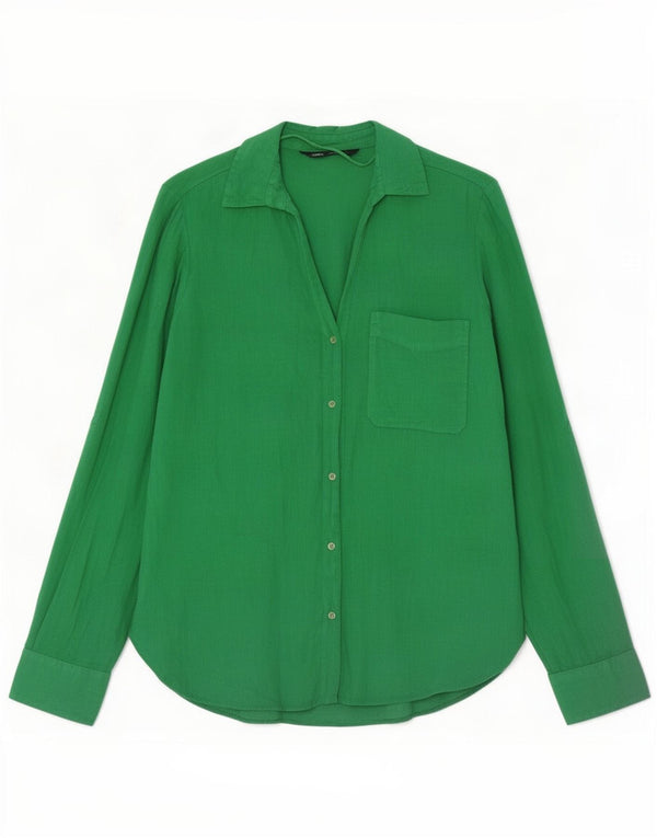 Camicia da donna Zara UK 14 Lino verde medio