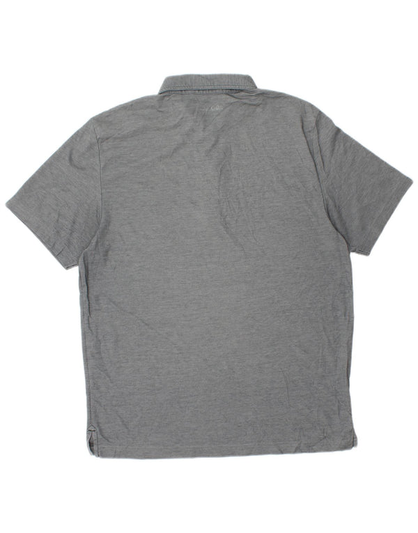 Polo da uomo TRAVIS MATHEW grande in cotone grigio