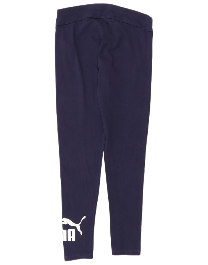 Leggings grafici da donna Puma UK 12 cotone medio blu navy
