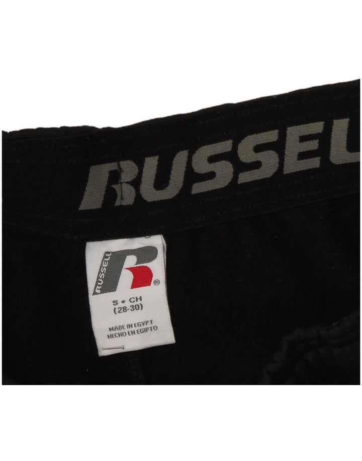 Pantaloni da tuta da uomo Russell Athletic piccoli in poliestere nero