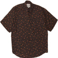 KANTAROS Mens Short Sleeve Shirt Medium Brown Floral Viscose Vintage Kantaros and Second-Hand Kantaros from Messina Hembry 
