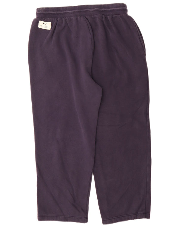 Pantaloni da tuta da donna Puma Large in cotone blu navy
