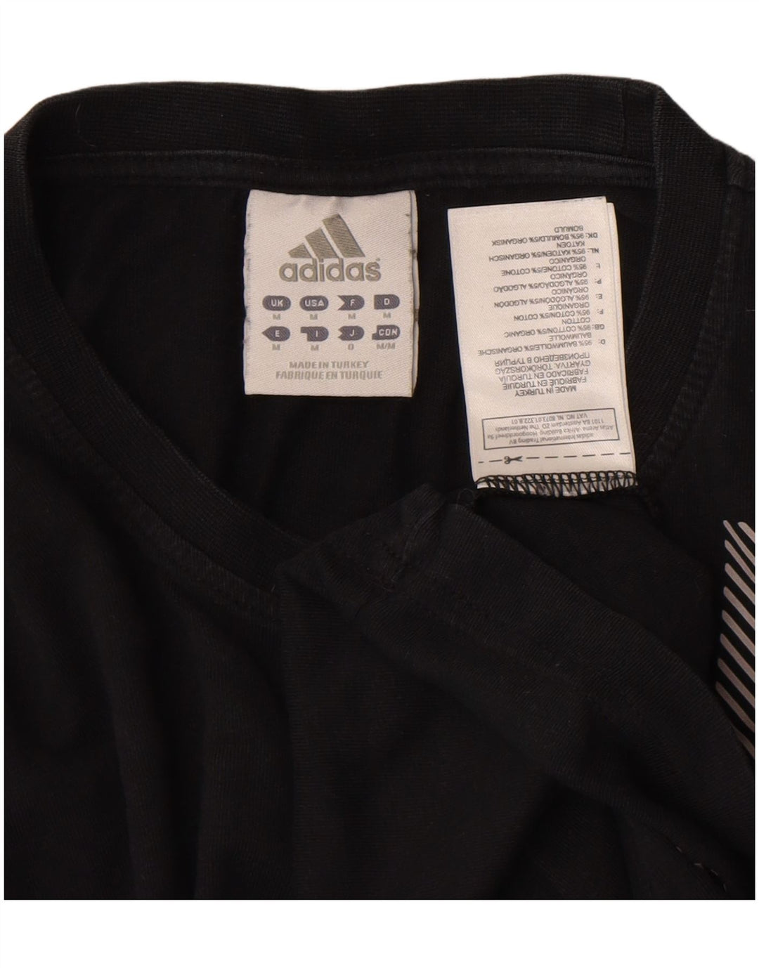 T-shirt grafica da uomo Adidas Top in cotone nero medio