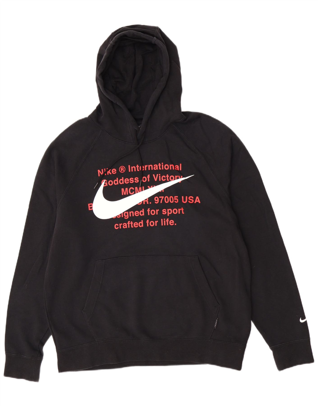 Felpa con cappuccio Nike Graphic Regular Fit da uomo, grande, in cotone nero