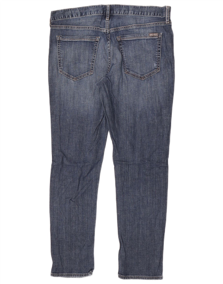 Eddie Bauer Jeans Boyfriend Capri Slim da donna US 8 Medio W32 L20 Blu