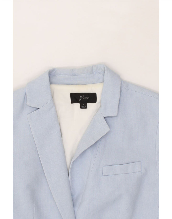 J. CREW Womens 1 Button Blazer Jacket US 2 XS Blue Cotton Vintage J. Crew and Second-Hand J. Crew from Messina Hembry 