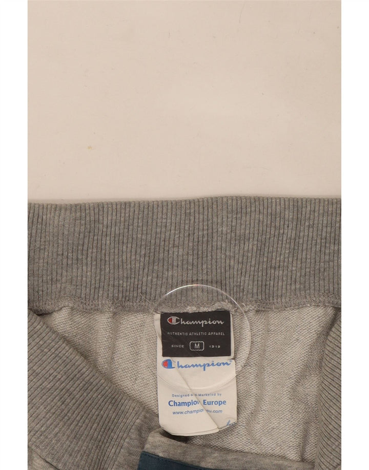 Pantaloni da tuta con grafica Champion da uomo, pantaloni da jogging, cotone grigio medio