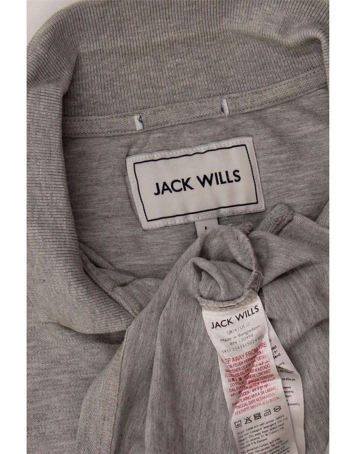 Polo da donna Jack Wills UK 14 grande cotone grigio