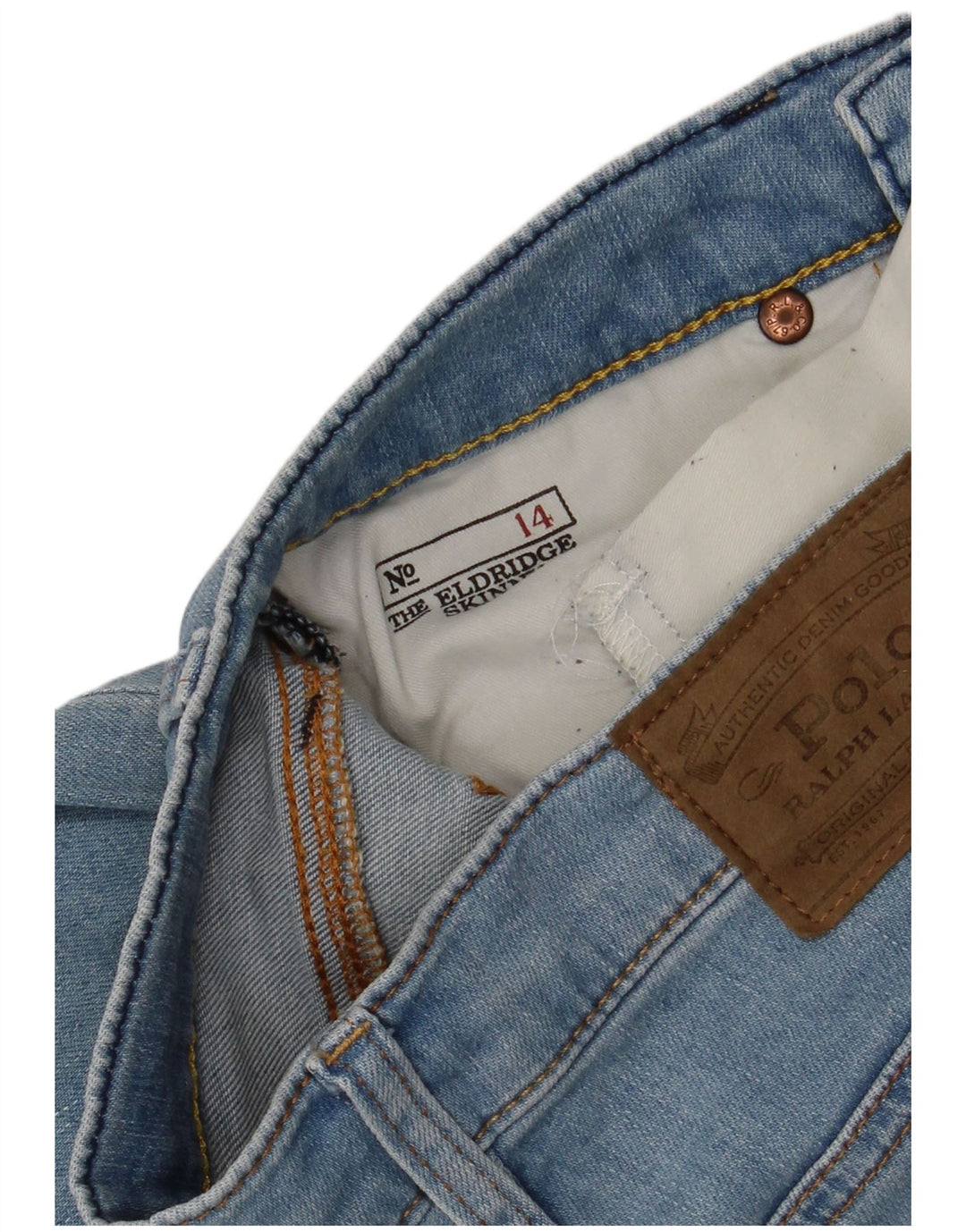 POLO RALPH LAUREN Ragazzi The Eldridge Skinny Jeans 13-14 anni W28 L26 Blu