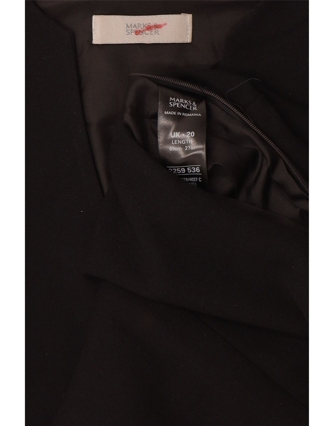 MARKS & SPENCER Abito tubino da donna UK 20 2XL Poliestere nero