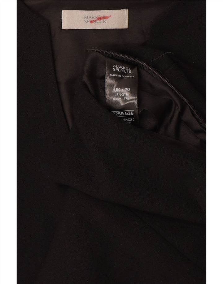 MARKS & SPENCER Abito tubino da donna UK 20 2XL Poliestere nero