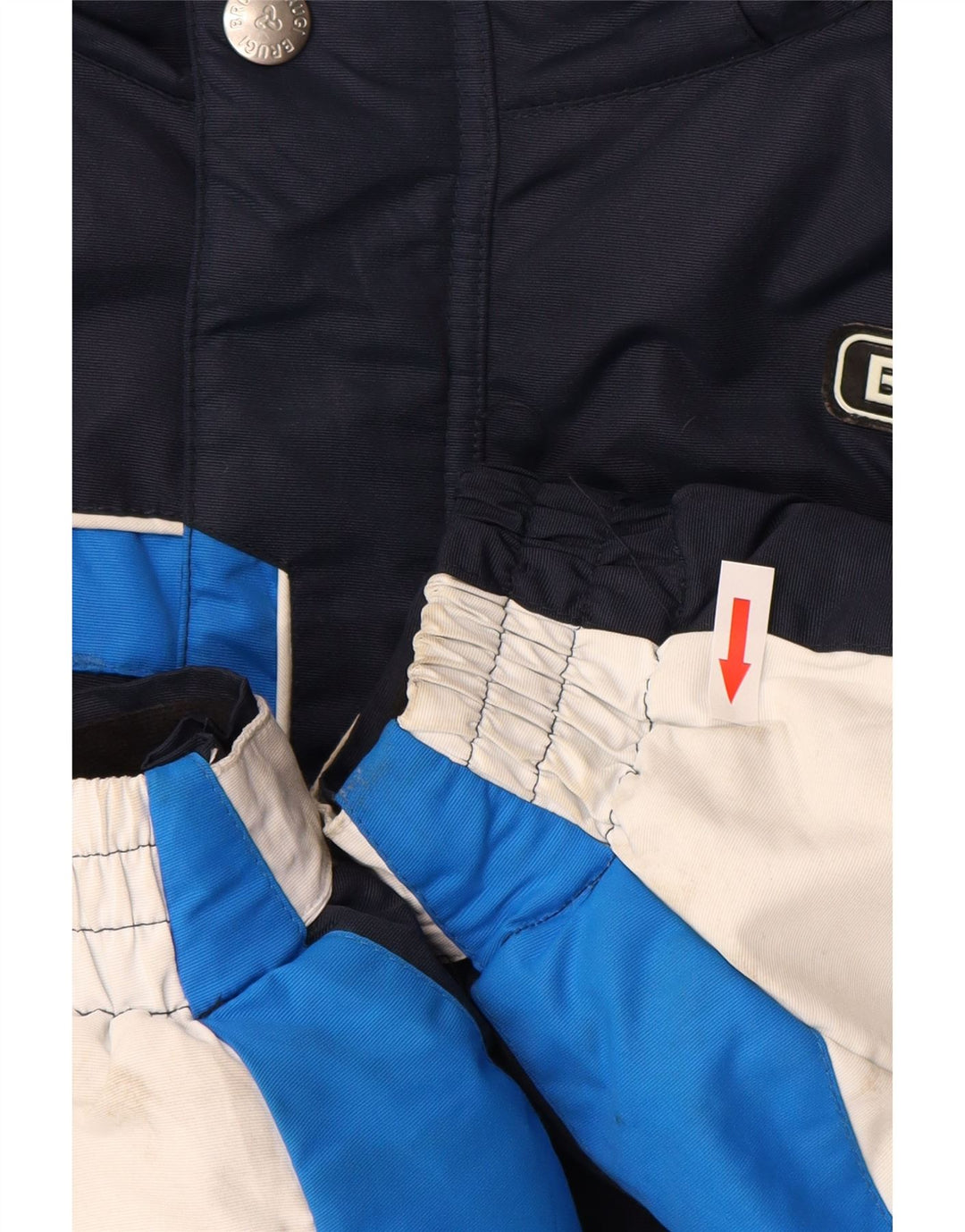 Giacca da sci con cappuccio da uomo Brugi Large blu color block in poliammide