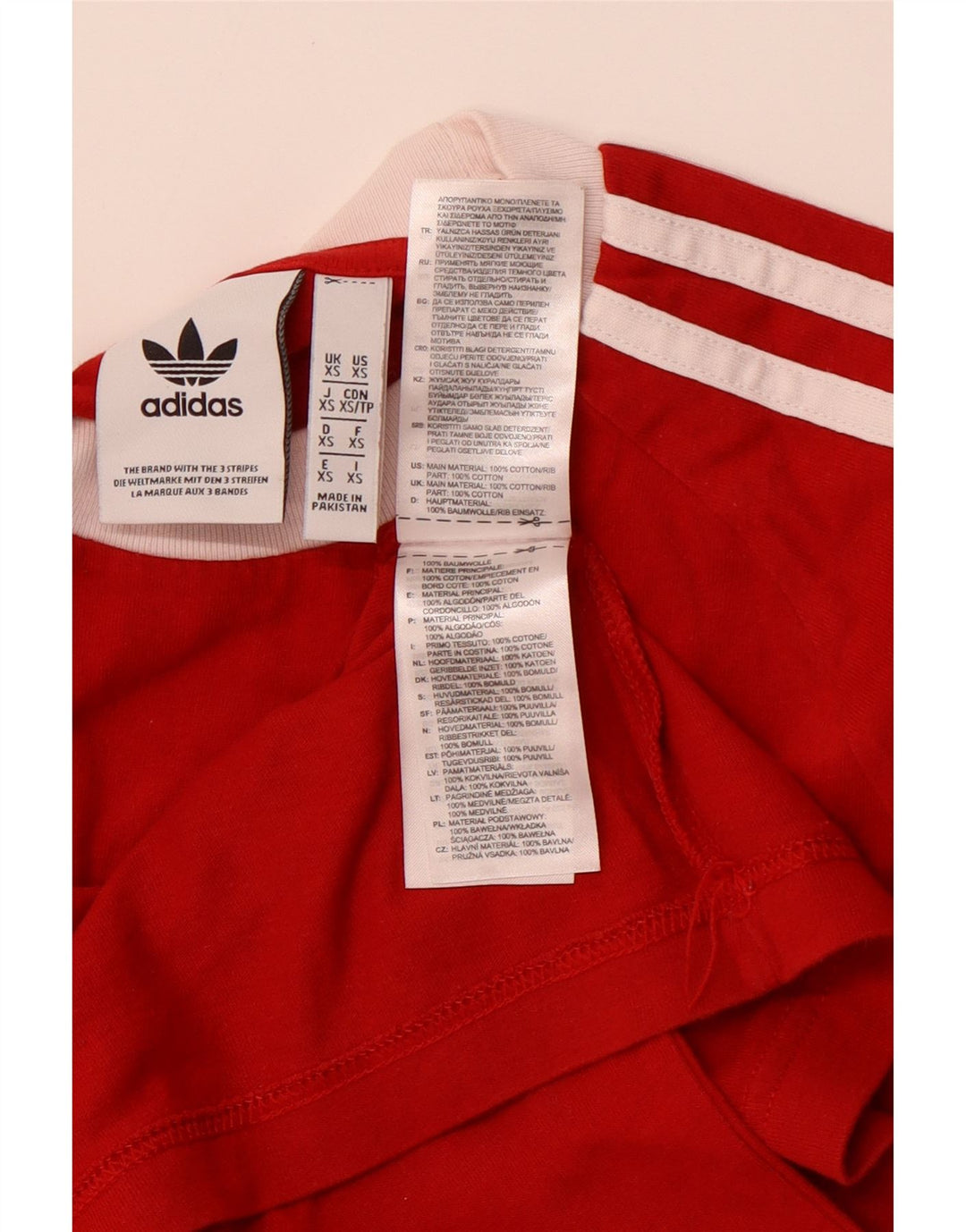 T-shirt ADIDAS da uomo Top XS rossa in cotone