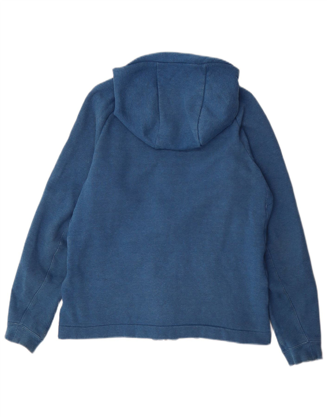 Felpa con cappuccio e zip Nike da uomo in cotone color block blu medio