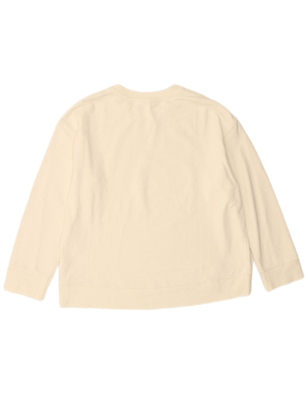 JIGSAW Felpa con grafica oversize da donna UK 16 Large Bianco sporco